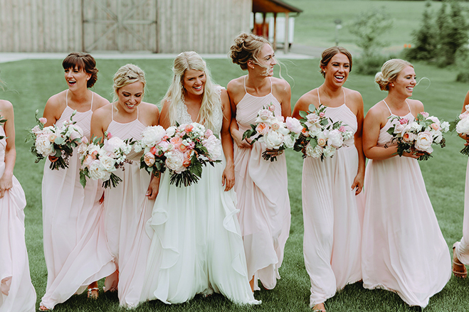 Kate and her bridesmaids at Creekside Farm Weddings & Events