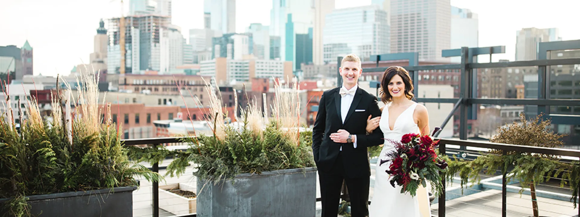 Minnesota Wedding with Minneapolis Skyline