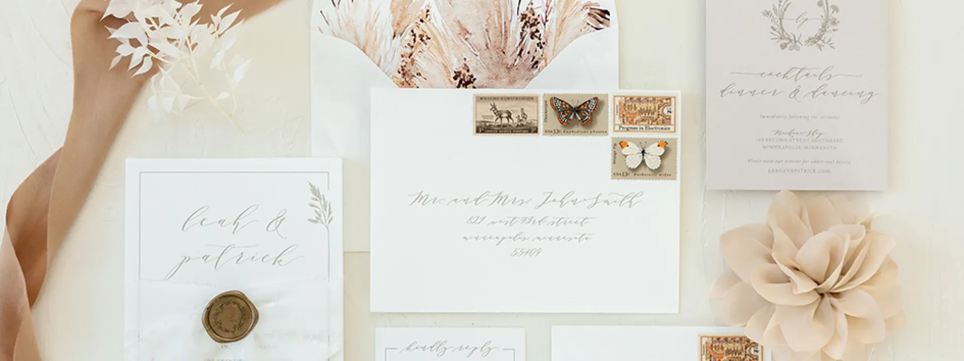 Natural wedding invitations from Paper Rock Scissor